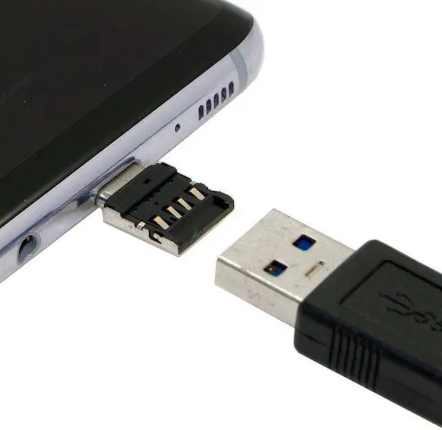 Alt view image 4 of 5 - Type-C USB-C to USB 2.0 OTG Adapter for  Mi8 Mi 8  Galaxy S9 Plus S8  6 Cell Phone Type C Cable