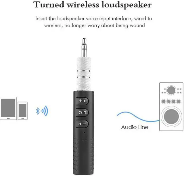 Alt view image 2 of 5 - Wireless Car Bluetooth Receiver 3.5mm Jack AUX Adapter Speaker Music Bluetooth Aux Mini Audio Receptor Blutooth 4.1