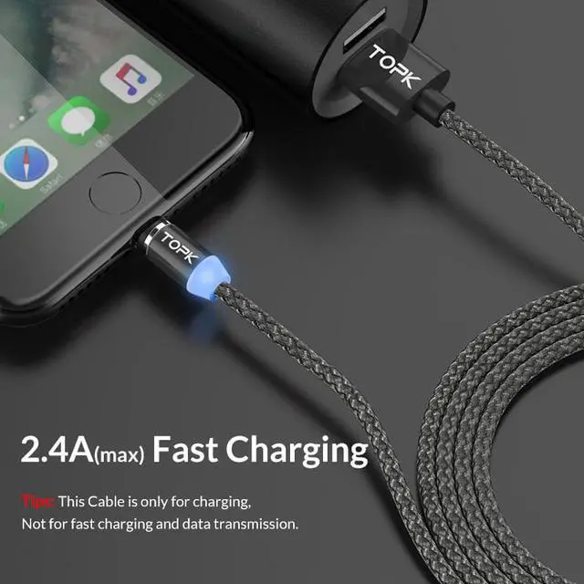 Alt view image 5 of 5 - Magnetic Cable 1m USB Type C Magnet Charger Micro USB Cable for   Mole Phone