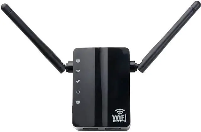 Alt view image 4 of 5 - Mini WiFi Repeater Router 300Mbps WiFi Range Extender Access Point Support WPS Protection with 2 External Antennas