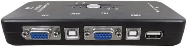 Alt view image 4 of 5 - 4 Port Durable Synchronization Switch Portable VGA Splitter Video Cable Stable Transfer Laptop Kvm Anti-interference Data