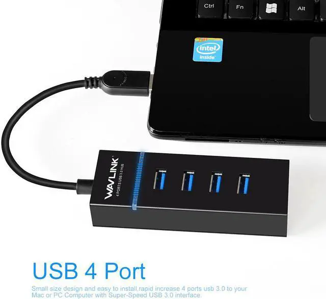 Alt view image 4 of 5 - USB Hub 3.0 Multi USB 3.0 Hub USB Splitter High Speed 4 Ports 5Gbps USB HUB SD Card Reader All In One for PC Mac Pro Computer