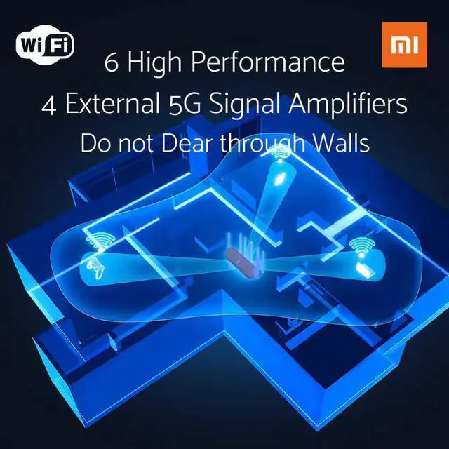 Alt view image 5 of 5 - Original Mi  AIoT Router AX3600 Gigabit Wifi 6 5G 2.4G Wi-fi Dual-Band 2976Mbs Gigabit Rate AIoT  512MB RAM Miwifi app