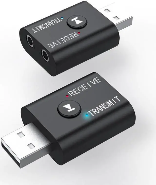 Main image of Bluetooth 5.0 Transmitter Receiver 3.5mm AUX USB Mini 2 in 1 Wireless Stereo Audio Adapter for Home TV PC Car Mp3/4