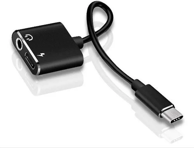 Alt view image 2 of 5 - C Aux Jack Headphone Adapter Charger Audio Cable USB C -C to 3.5mm Earphone Splitter Charging For Mi 8 Lite A2 (L1130)