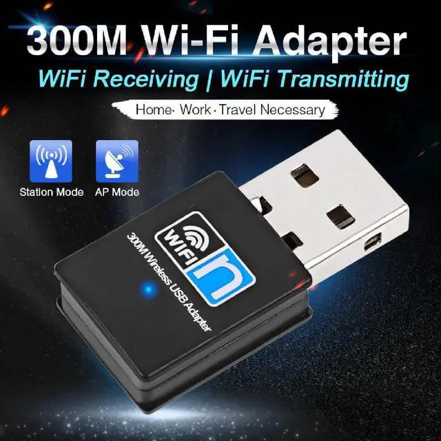 Main image of USB wifi Adapter 802.11n 300Mbps Wi Fi Adapter Dongle Network LAn Card Wifi Receiver Networking Cards