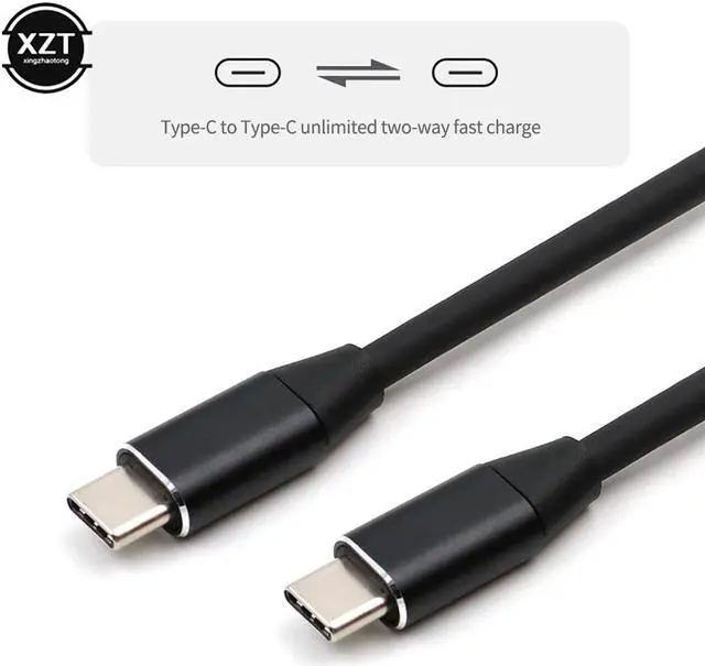 Alt view image 2 of 5 - C Male to  Type C Cable for  S10 S9 S8 Quick Charge 10Gbps PD 100W 120V5A Fast Charging for MacBook Pro Charge