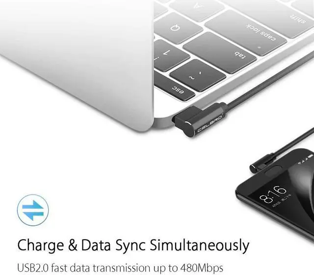 Alt view image 4 of 5 - Angle USB Type C Charger Cable Fast Charging 90 Degree Type-C Cable for LG V40 V35 ThinQ V30 Q7 G7 G6 G5 1/2/3 Meter