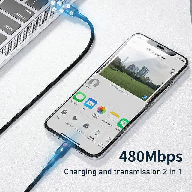 Alt view image 3 of 5 - 18W USB C Cable for iPhone 11 Pro Pro Max PD Fast Charge Cable for iPhone 8 X Xr USB Charger  Cable USB Type C Cable