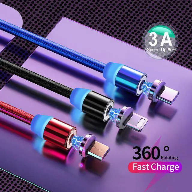 Main image of Magnetic Cable For iPhone  Fast Charging Micro USB Cable Cord Magnet Charger USB Type C 1m 2 m Mole Phone Cables