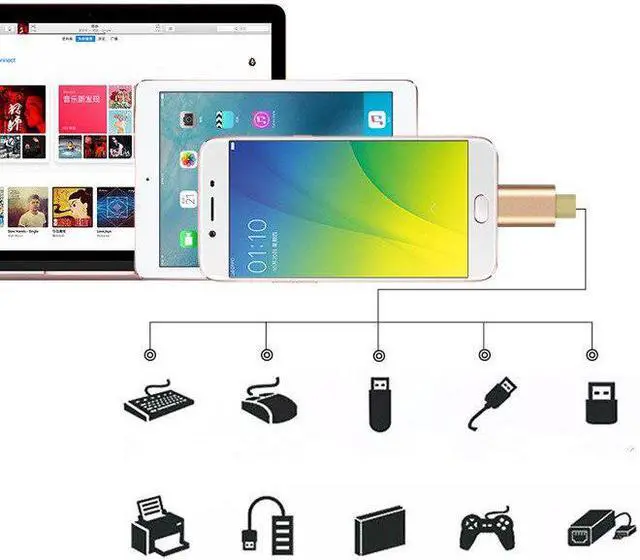 Alt view image 3 of 5 - 1pc Micro USB OTG Cable to USB Adapter OTG Charging Micro Charger  Cable Converter For  For  For