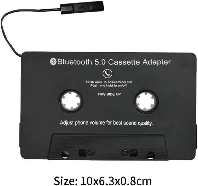Alt view image 5 of 5 - Bluetooth V5.0 Stereo Audio Cassette MP3 Player Car Audio  Tape Adapter Adjustable Music USB Charging Convert Receiver