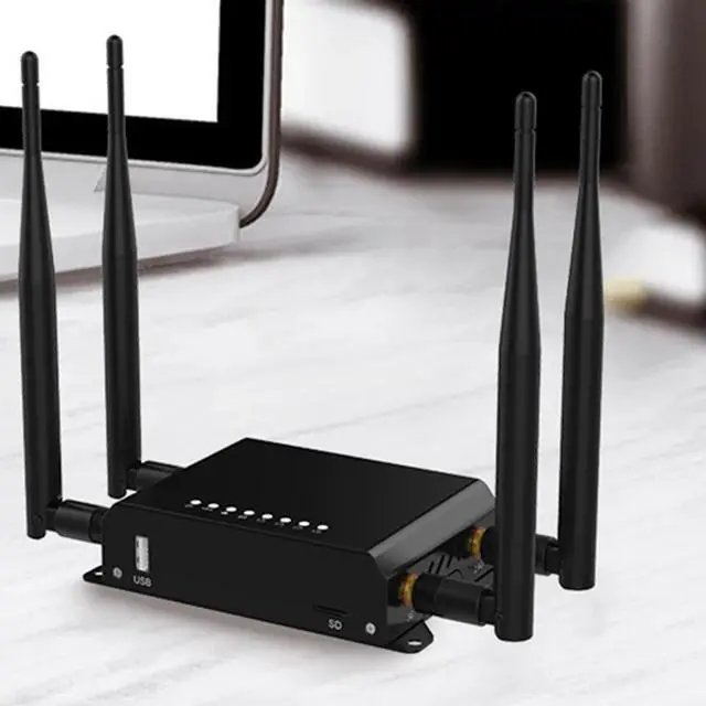 Alt view image 3 of 5 - 4G Modem Router Lte Router 2.4G Wi-Fi Repeater 4x5DBi External Antenna Wifi with Sim Card and USB Slot-EU Plug