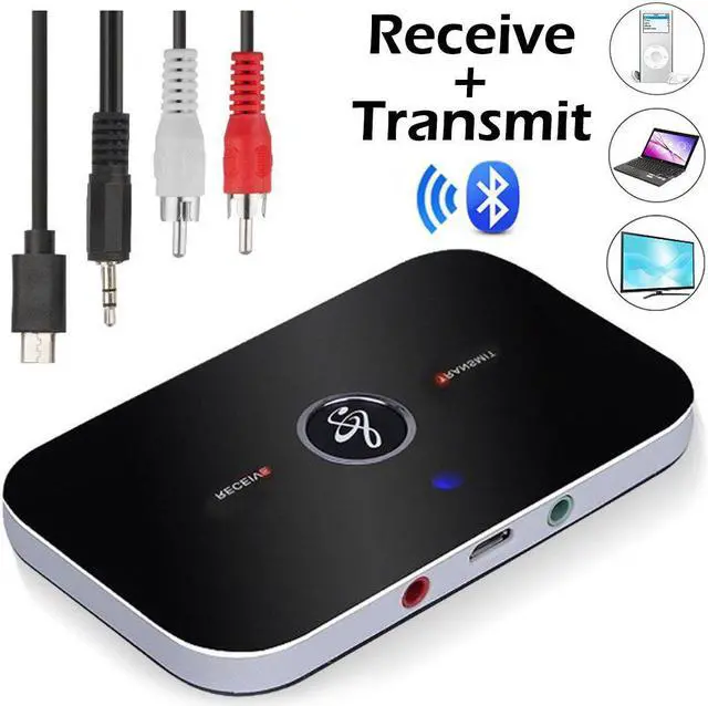 Main image of 2 IN 1 B6 Bluetooth 5.0 Transmitter Receiver Wireless Audio Adapter For PC TV Headphone MP3 Car RCA 3.5MM 3.5 AUX Jack