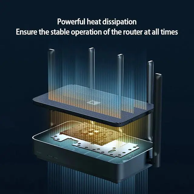 Alt view image 3 of 5 - Router 4 PRO 1317Mbps 2.4G / 5G Dual Frequency Wireless Wifi 5 High-gain Antennas Wifi Repeater External Signal Amplifier