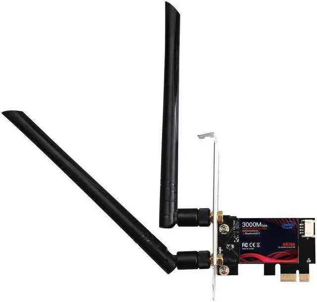 Alt view image 3 of 5 - Band 2.4G/5G 3000Mbps 802.11ax  AX200 Wifi 6 PCI-E PCI Express Wifi Adapter Bluetooth 5.0 Network Card For Desktop PC