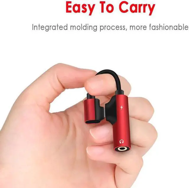 Alt view image 3 of 5 - 2 in 1 Type C To 3.5mm Earphone Jack Adapter Aux Audio Type-c Cable Charging Converter For  Redmi  USB-C Music Tool