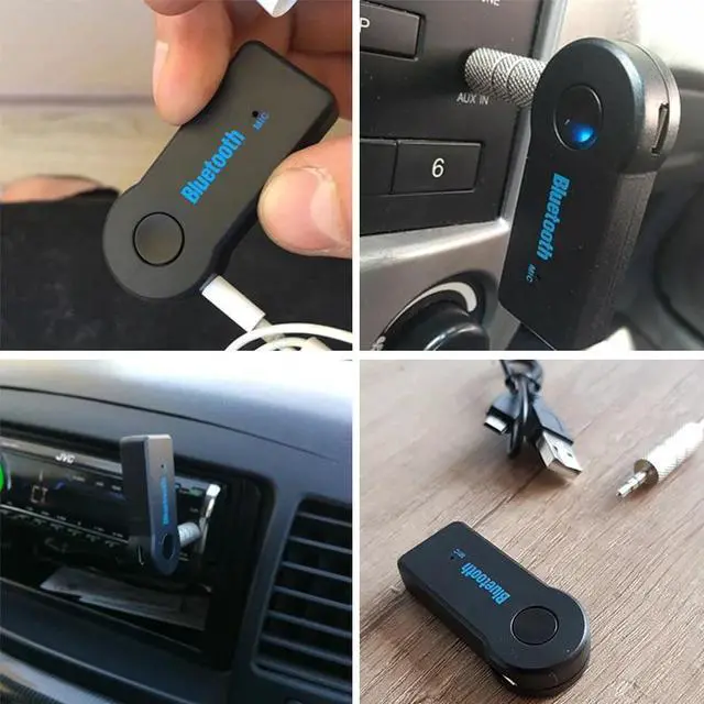Alt view image 5 of 5 - Receiver Car Wireless Adapter 3.5mm Jack Audio Transmitter Handsfree Phone Call AUX Music Speaker Headphone Receiver