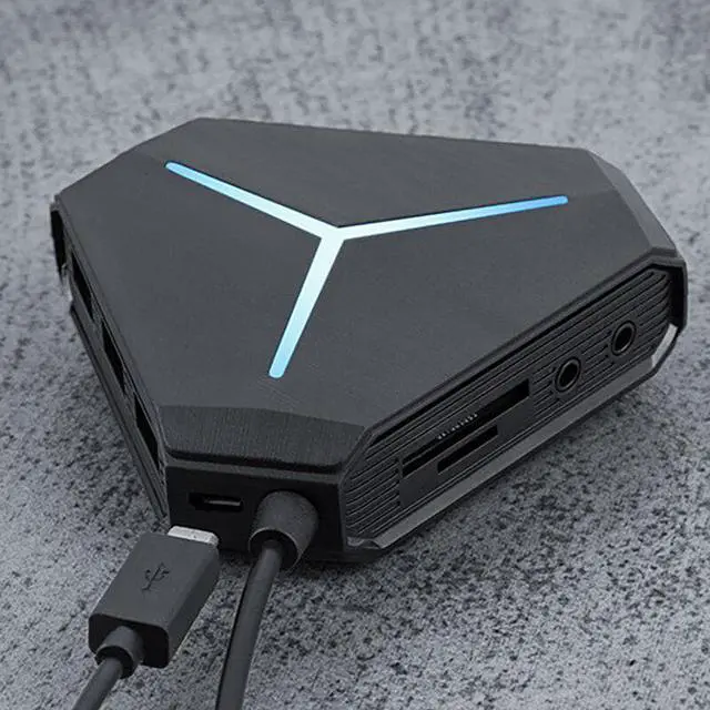 Alt view image 4 of 5 - 6 Port 3 In 1  USB Sound Card USB 2.0 3.0 Hub External Noise Cancelling Headset Adapter Virtual Sound Channel For Laptops Tablet