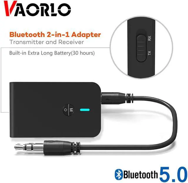Main image of Low latency 5.0 Bluetooth Transmitter Receiver 2 In 1 Audio Wireless Adapter For Car TV PC Speaker Headphone 3.5MM Aux Jack