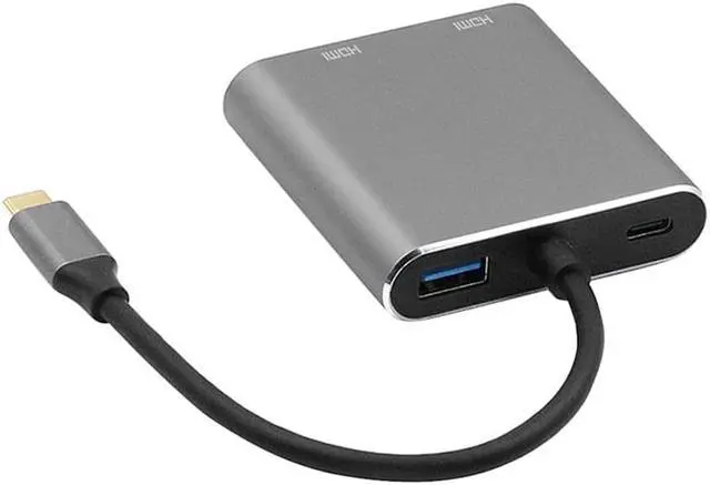 Alt view image 2 of 5 - 4 In 1 Computer 4K Splitter USB Adapter High Speed Hub Type C 3.0 To Dual  PD Charge  Transfer For Mac OS For Windows