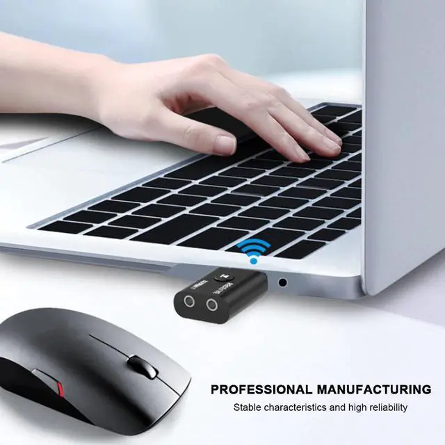 Alt view image 5 of 5 - Bluetooth 5.0 Transmitter Receiver 2 In 1 Powerful Function Independent Circuit Audio Adapter for Computer TV Speaker