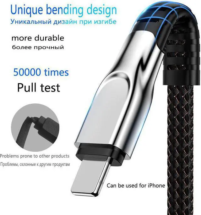 Alt view image 2 of 5 - 5A 1. 3 in 1 USB Type C Cable Fast Charging Mole Phone USB-C Charger Type-C  Cord For  Redmi