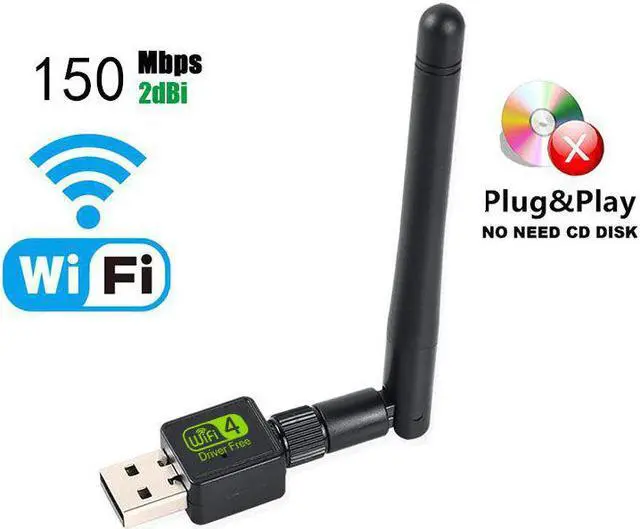 Main image of WiFi Adapter Ralink Wi-Fi Antenna Lan  Ethernet 150M 2dB PC WiFi Dongle Wireless Notework Card  Wi Fi Receiver