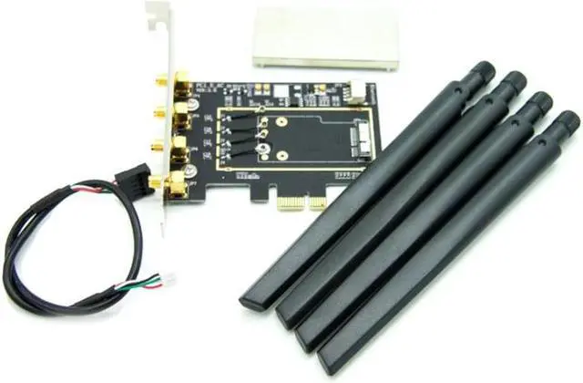 Main image of for Broadcom BCM94331 BCM94360CD BCM943602CDAX BCM943602CS WLAN Card Desktop PCI-E Converter Adapter for  WiFi Card