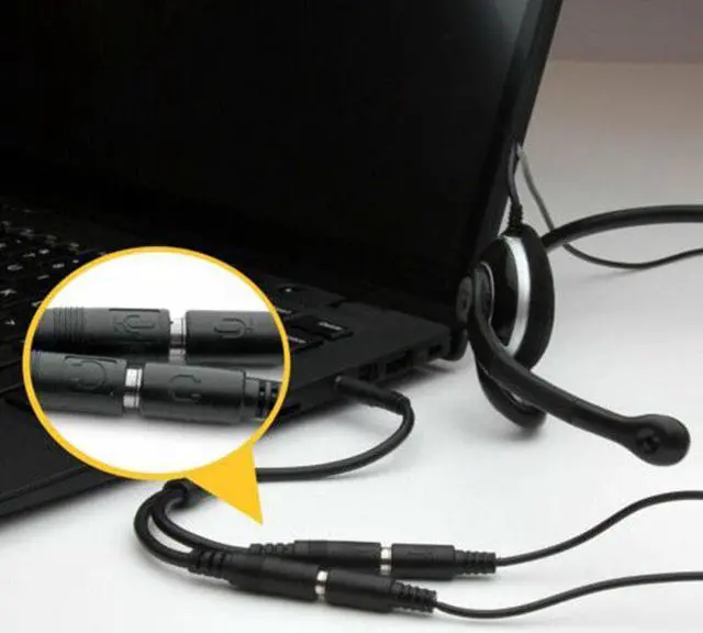 Alt view image 2 of 5 - Size 3.5mm Stereo Audio Male To 2 Female Earphone Mic TRRS Y Splitter Cable Adapter Cable Wire
