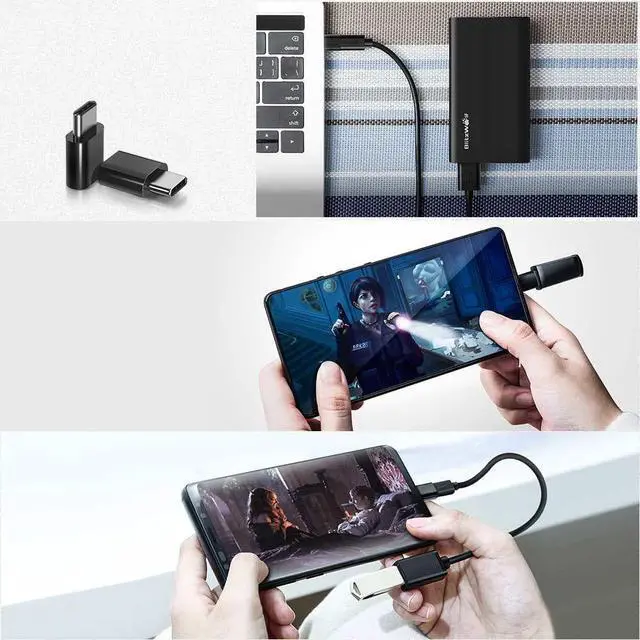 Alt view image 4 of 5 - BW-MT1 2 in 1 Micro USB Fast Charging  Cable With Type C Adapter For Android Phone Tablet for Mole Phone