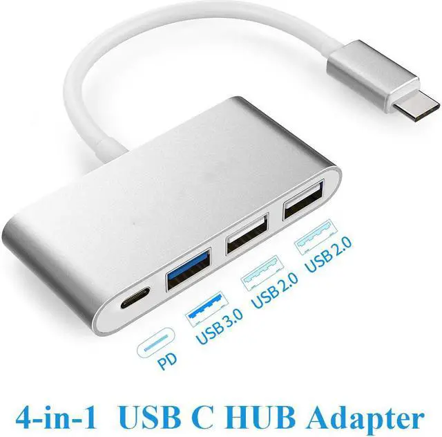 Main image of USB-C Hub with Type C, USB 3.0, USB 2.0 for 2020-2016 MacBook Pro 13/15/16, Mac Multiport Charging & Connecting Adapter