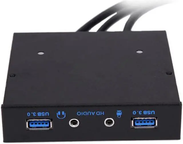 Main image of Floppy Expansion Front Panel 3.5" 20Pin to 2 USB 3.0 Port HUB + HD Audio  add 2xUSB3.0-Port Hub and HD Audio Port to Desktop
