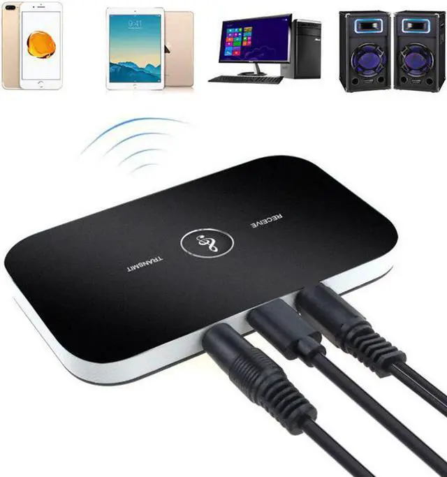 Alt view image 2 of 5 - Bluetooth 5.0 Transmitter Receiver Wireless Audio Adapter For PC TV Headphone MP3 Car 2 IN 1 RCA 3.5MM 3.5 AUX Jack Adapters