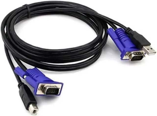 Alt view image 7 of 7 - Adapter Stable Transfer Switch Durable Data 4 Port VGA Splitter Video Cable Laptop Anti-interference Synchronization