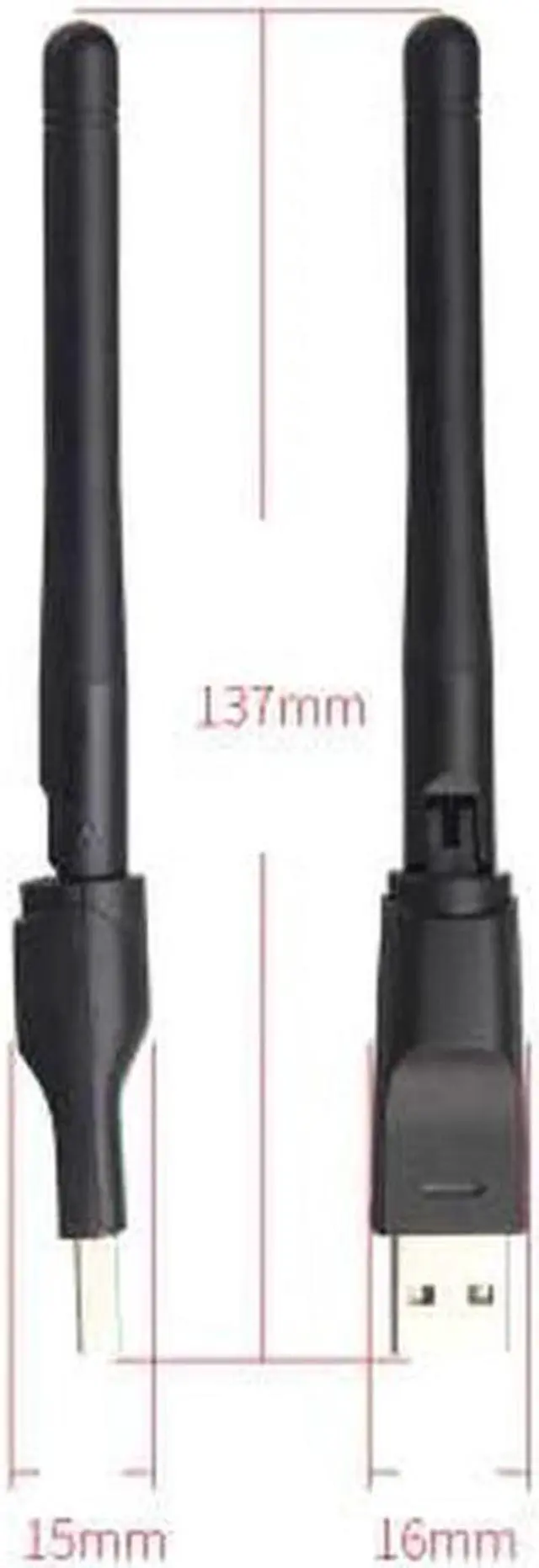 Alt view image 3 of 5 - 1PC New WIFI USB Adapter MT7601 150Mbps USB 2.0 WiFi Wireless Network Card 802.11 B/g/n LAN Adapter With Rotatable Antenna