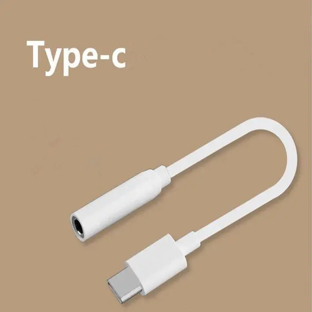 Alt view image 3 of 5 - Earphone Cable 4 3.5mm for Outdoor Black  White 3inch to Adapter Type-C Phone 11cm Indoor