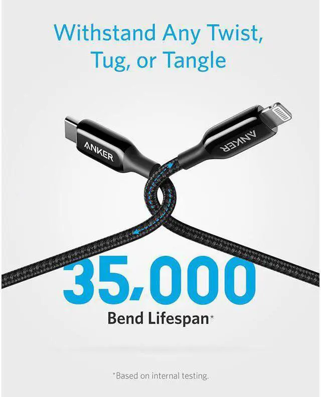 Alt view image 2 of 5 - USB C to Lightning Cable Powerline+ III MFi Certified Lightning Cable for iPhone 11/11 Pro / 11 Pro Max, Power Delivery