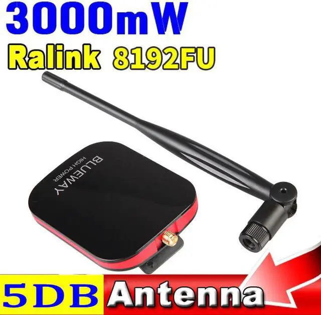 Main image of power WIFI Adapter Wifi Network Card 3000MW 8192FU Wireless WiFi USB Receiver/Adapter with 5dbi anenna 1Set