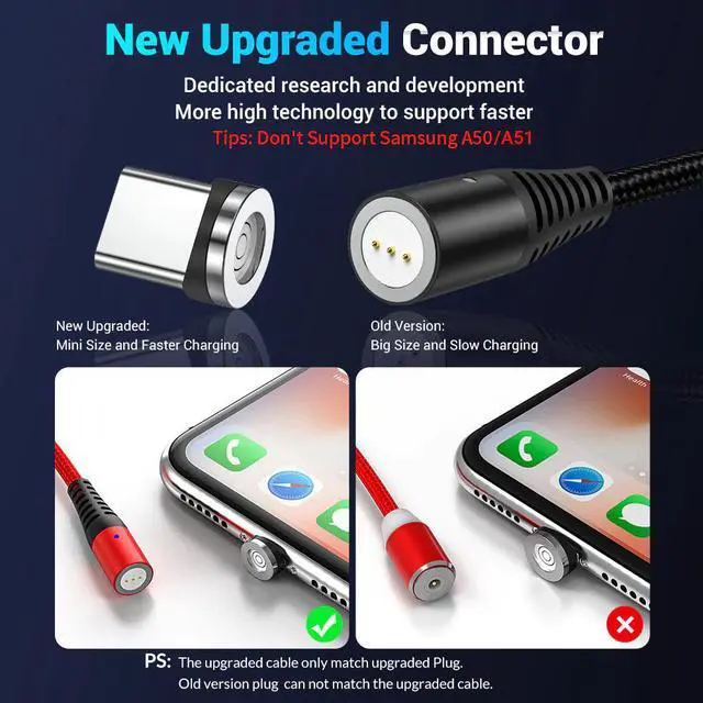 Alt view image 2 of 5 - 5A Magnetic USB Cable Fast Charging USB Type C Cable Magnet Charger  Charge Micro USB Cable For iPhone X