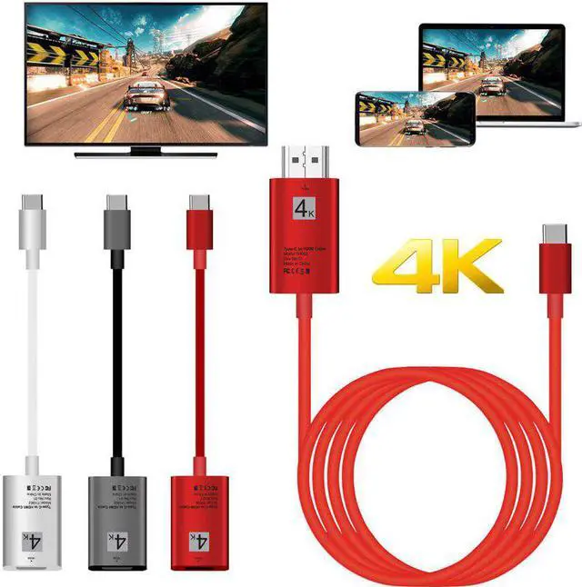 Main image of 4K TypeC HDMI Adapter Type C Phone Connect TV cable HDTV Video Converter for Macbook  S8 S9 S10  P30 LG G5 Android