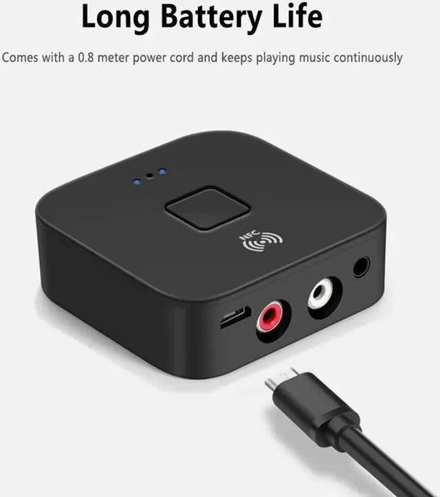 Main image of Bluetooth 5.0 4.2 Audio Receiver For Car Computer Wire Speaker Home Stereo AptX LL RCA NFC 3.5mm Jack Aux Audio Adapter