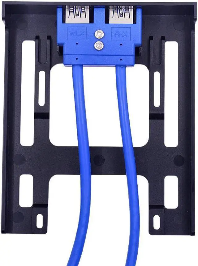 Alt view image 4 of 5 - 20Pin 2 Port USB 3.0 Hub USB3.0 Front Panel Cable Adapter Plastic Bracket for PC Desktop 3.5 Inch Floppy Disk Drive Bay