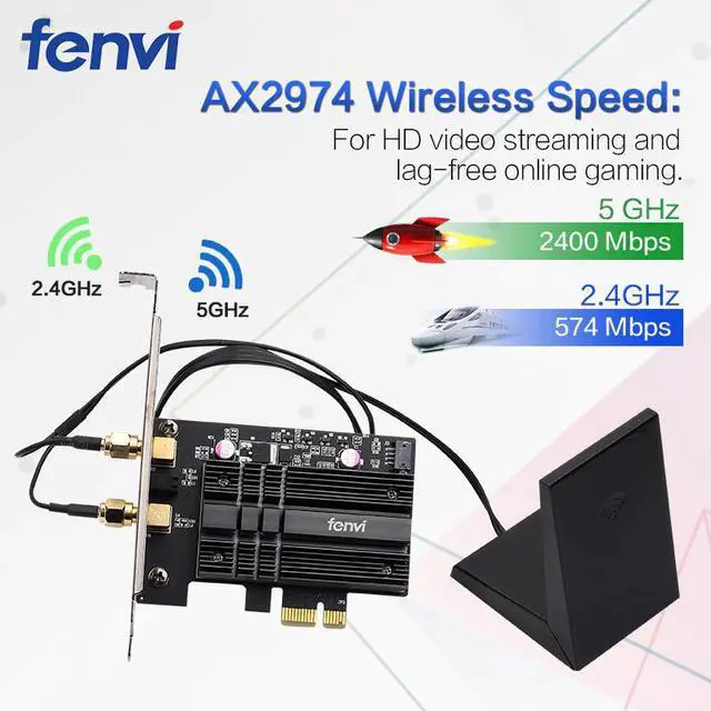 Alt view image 3 of 5 - Dual Band 3000Mbps Wireless WiFi Network Card Adapter With Wi-Fi 6 AX200NGW 2.4Gbps 802.11 ac/ax BT 5.0 For Desktop Win 10