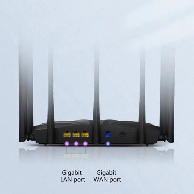 Alt view image 2 of 5 - Wireless Router 2.4GHz/5GHz Dual Band Frequency 1000M Gigabit WiFi Router Support IPV6 Protocol