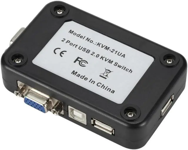 Alt view image 5 of 5 - 2-In-1-Out 2 Port USB 2.0 KVM Switch Switcher 1920*1440 VGA SVGA Switch Splitter Box for Keyboard Mouse Monitor Adapter