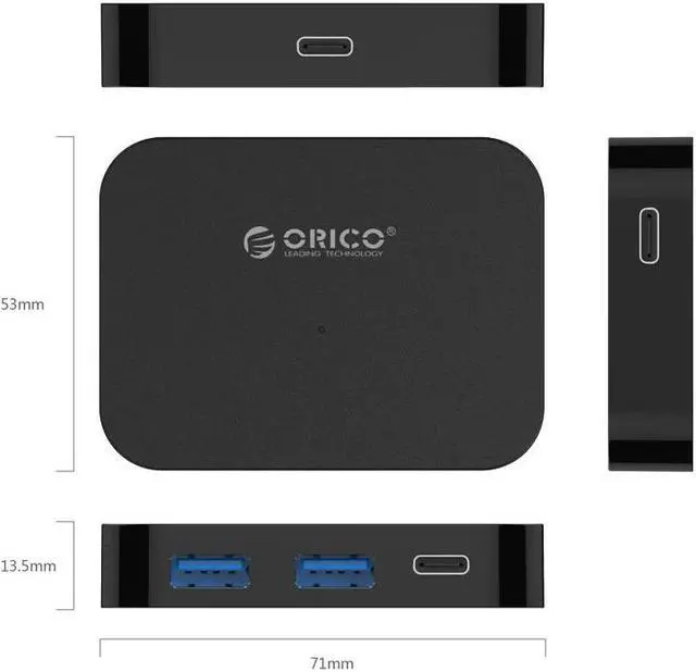 Alt view image 3 of 5 - High Speed USB Type-C HUB USB3.1 5Gbps USB Splitter Adapter OTG Adapter for PC Laptop Notebook Desktop Accessories