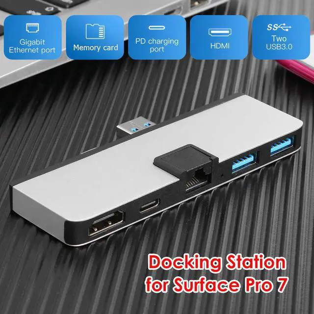 Main image of HUB RJ45 Adapter Converter Aluminum Alloy HDMI 2 USB 3.0 Type-C Type-C USB Kit Household Computer Safety Parts