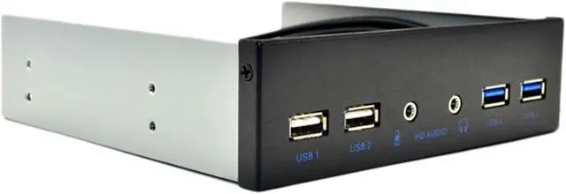 Alt view image 3 of 5 - 5.25 Inch Desktop Pc Case Internal Front Panel Usb Hub 2 Ports Usb 3.0 And 2 Ports Usb 2.0 With Hd Audio Port 20 Pin Connector