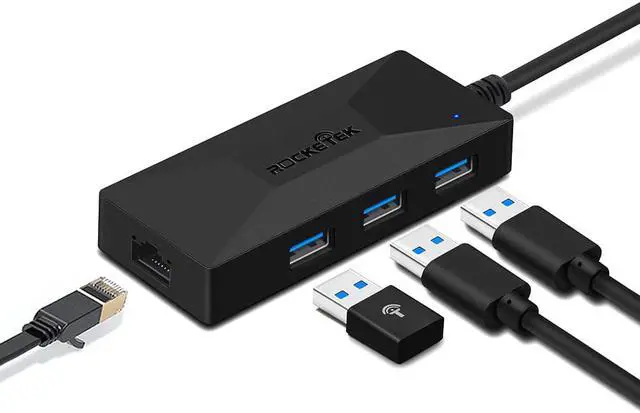 Alt view image 2 of 5 - USB 3.0 to Rj45 Hub Gigat Ethernet Adapter 1000Mbps Gigat for Mi Box 3/S 4 4c se Android TV Set-top Network Card Lan